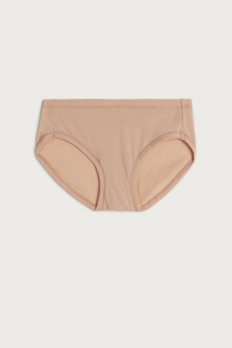 Intimissimi Ultralight Supima® Bomulds Briefs Trusser Dame Beige | DK3604VD