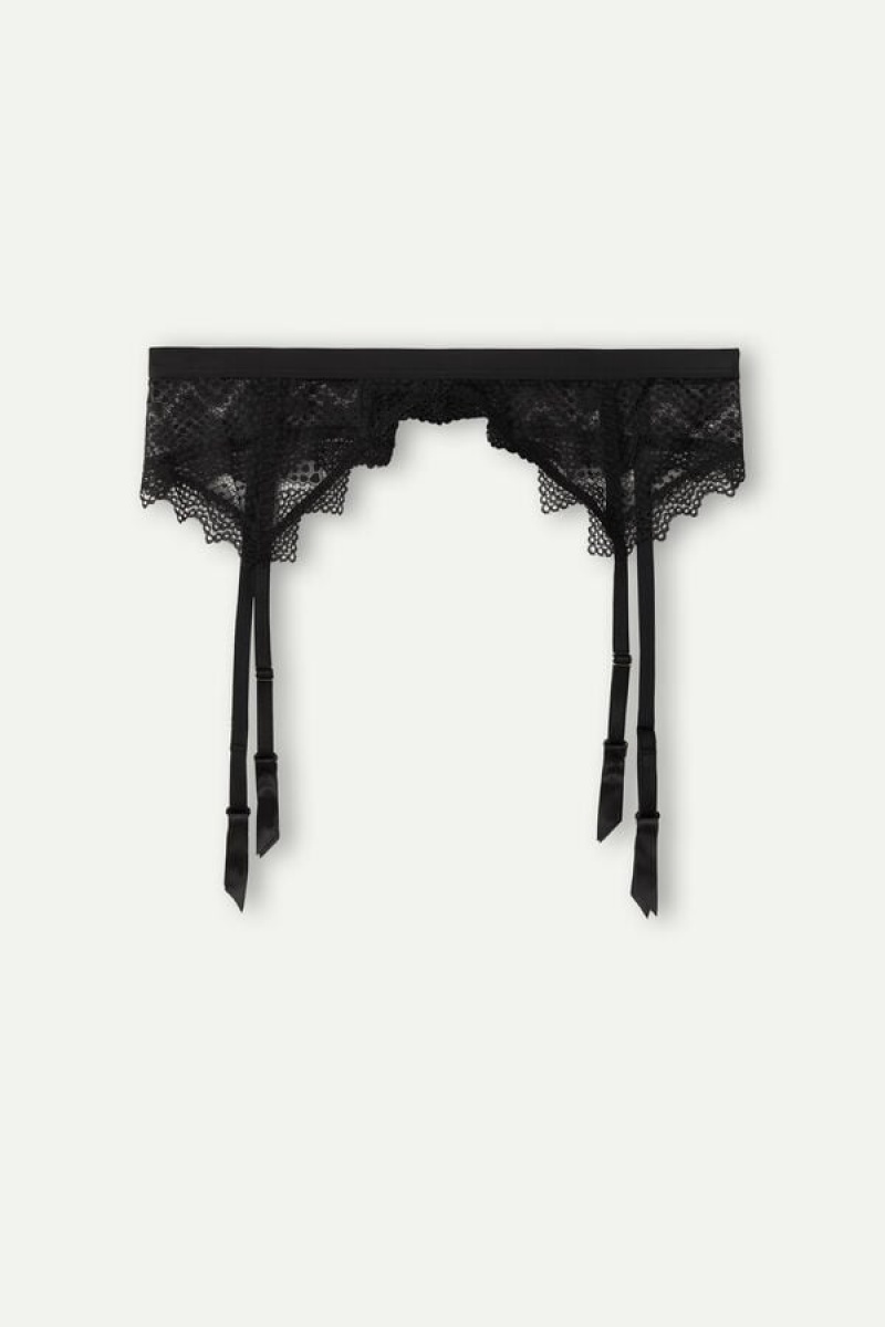 Intimissimi Urban Nomad Garter Belt Lingeri Dame Sort | DK4161SO