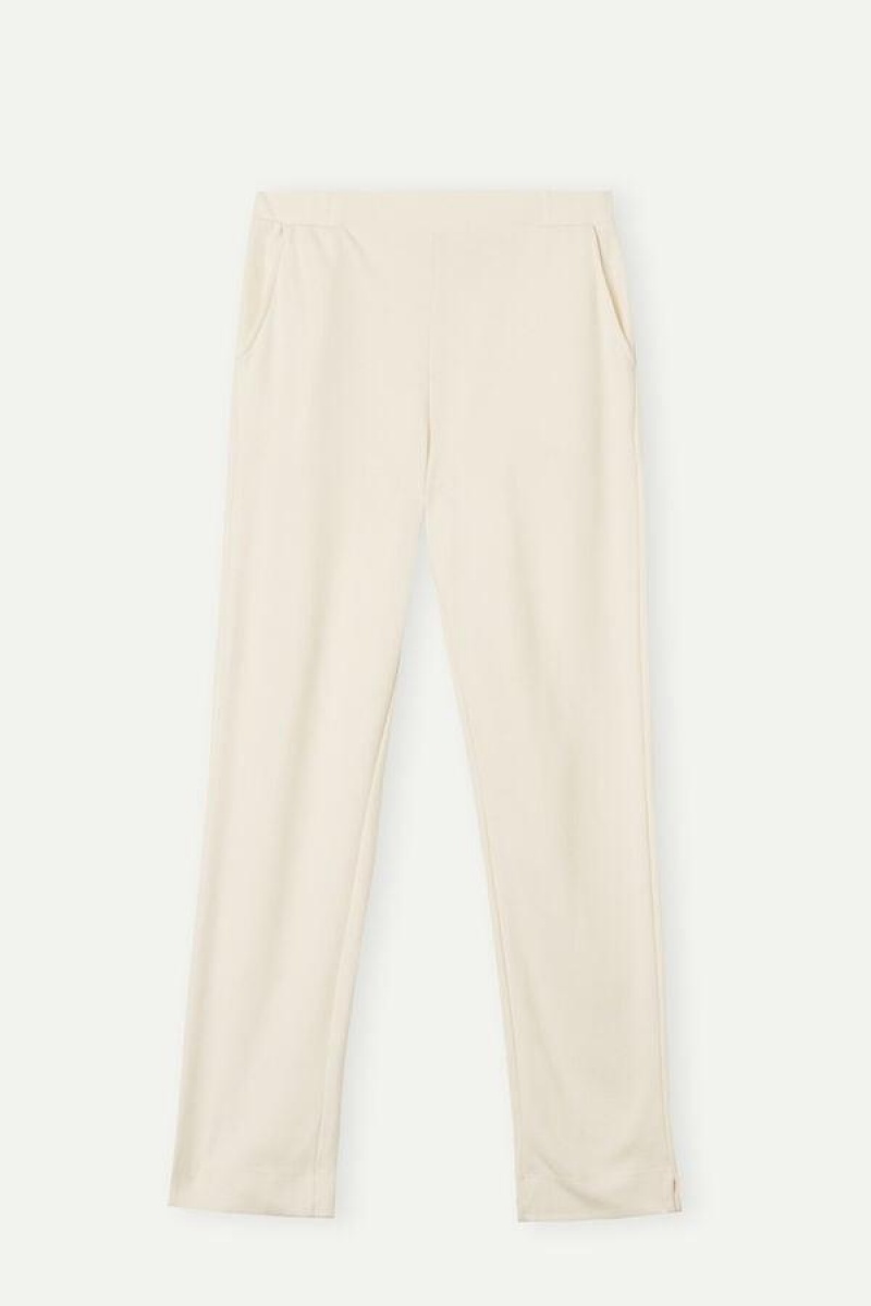 Intimissimi Warm Cuddles Full Length Pants Pyjamas Dame Hvide | DK3994HK