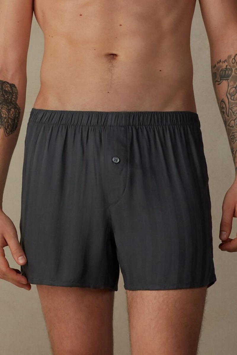 Intimissimi Woven Modal Boxer Herre Grå | DK3447BC