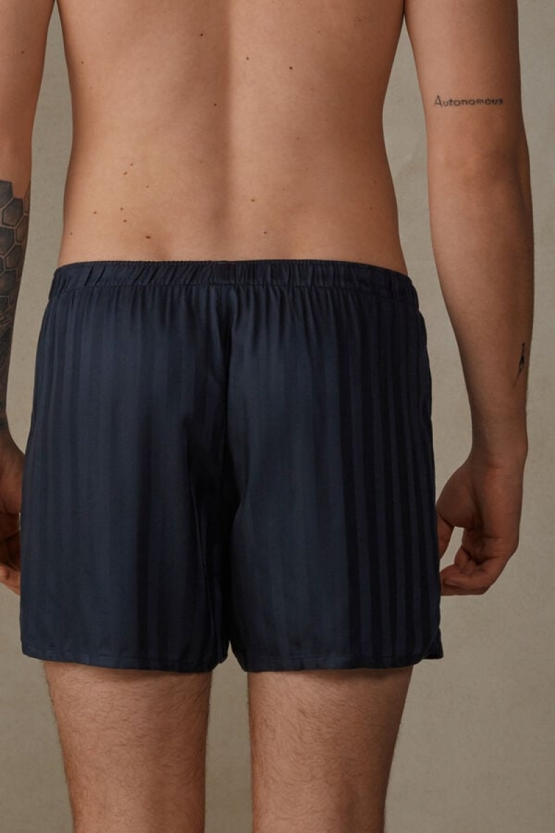 Intimissimi Woven Modal Boxer Herre Mørkeblå | DK3446NB