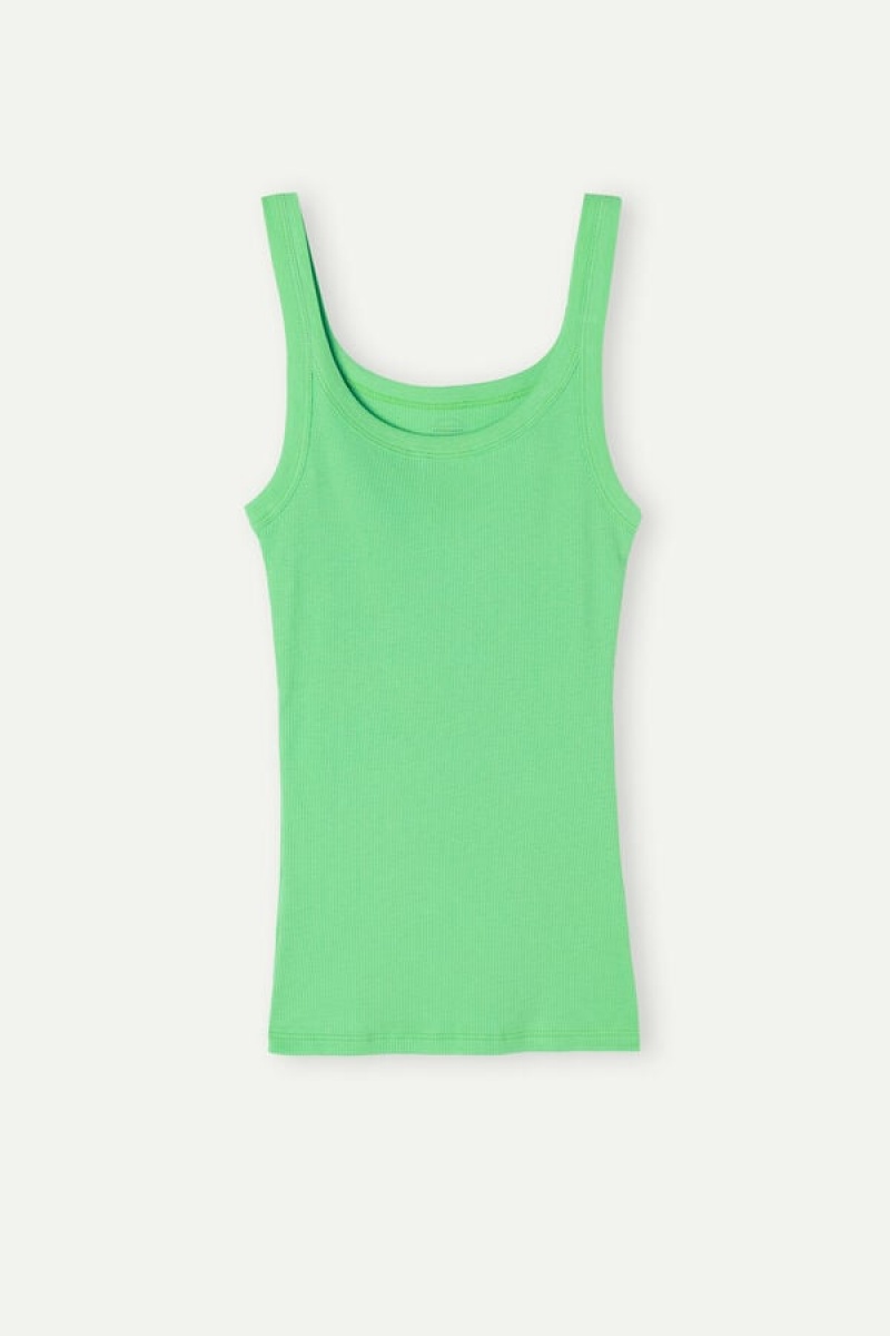 Intimissimi in Supima® Bomulds Tank Top Dame Mintgrønne | DK4322UT